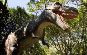 Férias jurássicas: Zoológico tem exposição com dinossauro interativo