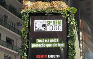 SP Sem Fogo leva “onça-pintada” à Paulista e alerta para risco de incêndios florestais