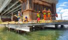 DER: restauração da ponte sobre o Rio Taquari exige trabalho até de mergulhadores